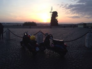 During the Sunrise show, on the Janiculum hill