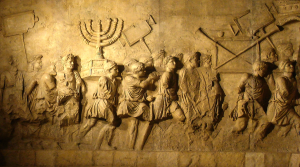 The Menorah brought in Rome, in the decorations of the Arch of Titus