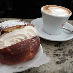 Our deserved Maritozzo and Cappuccino